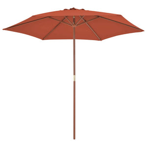 Ombrellone da Esterni con Palo in Legno 270 cm Terracotta cod mxl 6752