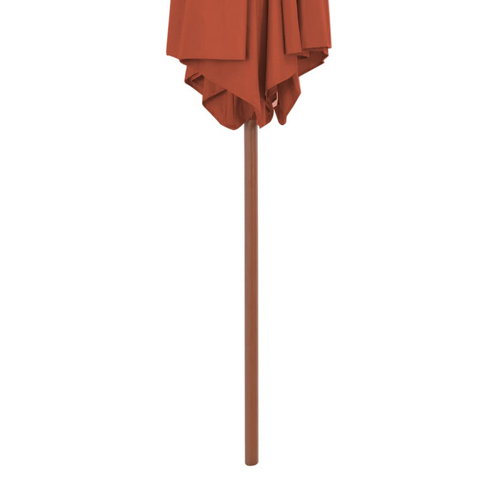 Ombrellone da Esterni con Palo in Legno 270 cm Terracotta cod mxl 6752