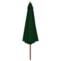 Ombrellone da Esterni con Palo in Legno 350 cm Verde cod mxl 61172