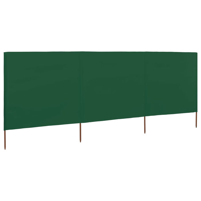 Paravento a 3 Pannelli in Tessuto 400x120cm Verde cod mxl 15827