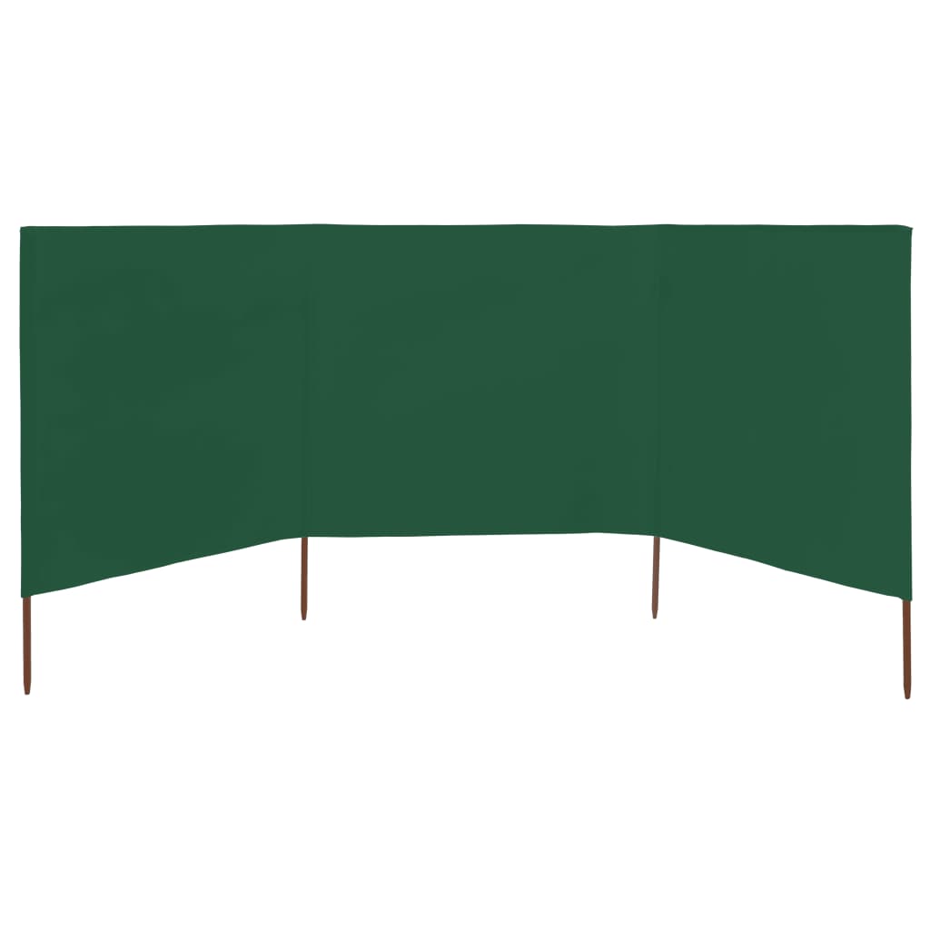 Paravento a 3 Pannelli in Tessuto 400x120cm Verde cod mxl 15827