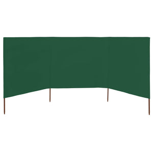 Paravento a 3 Pannelli in Tessuto 400x120cm Verde cod mxl 15827