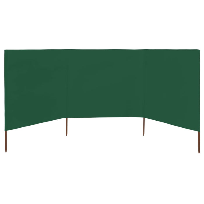 Paravento a 3 Pannelli in Tessuto 400x120cm Verde cod mxl 15827