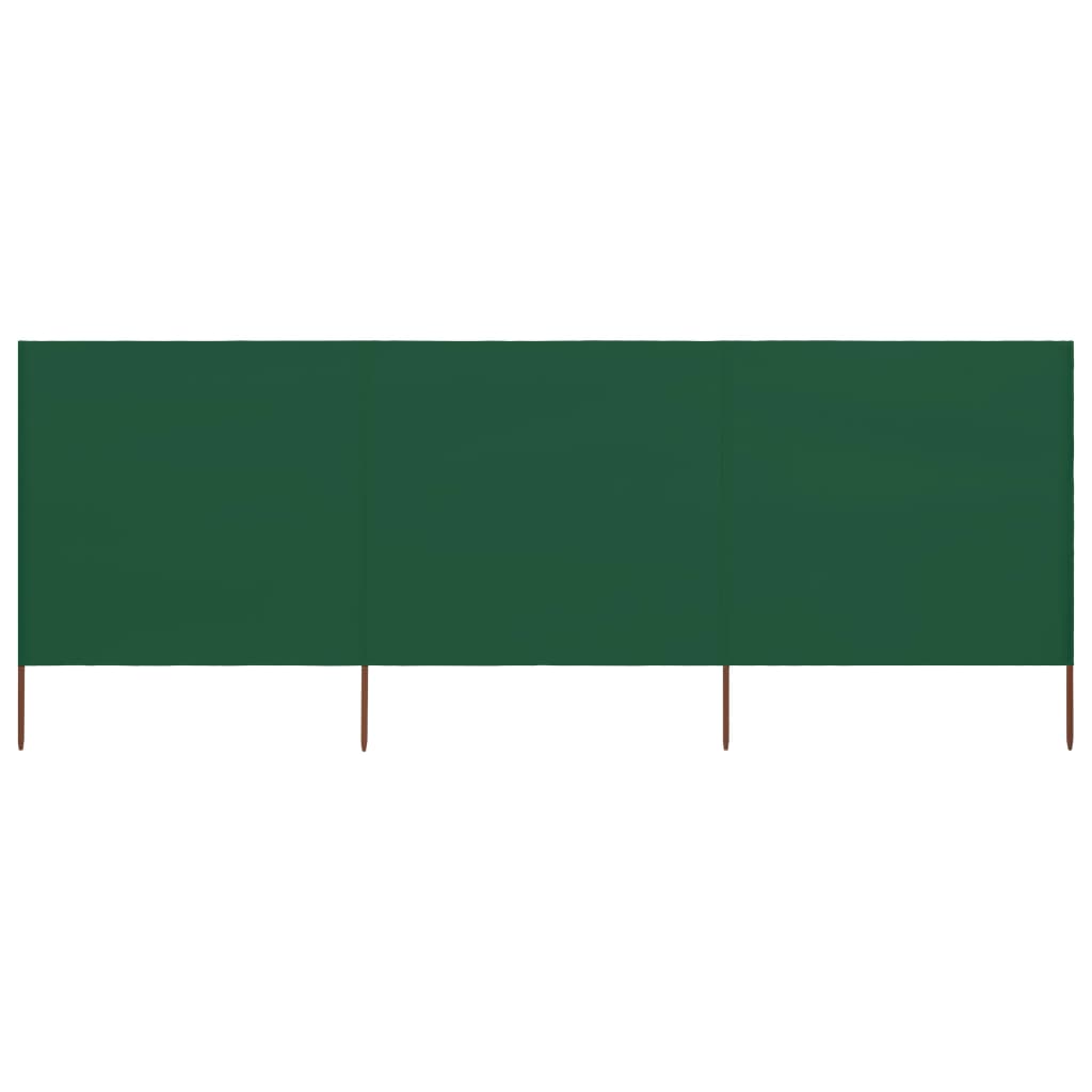 Paravento a 3 Pannelli in Tessuto 400x120cm Verde cod mxl 15827