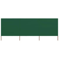 Paravento a 3 Pannelli in Tessuto 400x120cm Verde cod mxl 15827