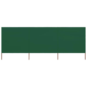 Paravento a 3 Pannelli in Tessuto 400x120cm Verde cod mxl 15827