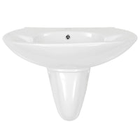 Lavabo a Parete in Ceramica Bianco 690x520x210 mm 143009