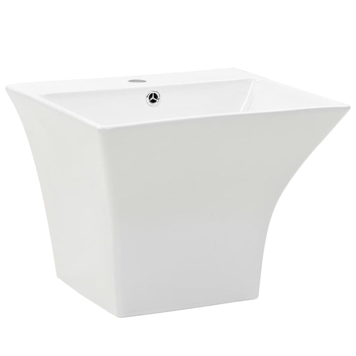 Lavabo a Parete in Ceramica Bianco 500x450x410 mm 143019