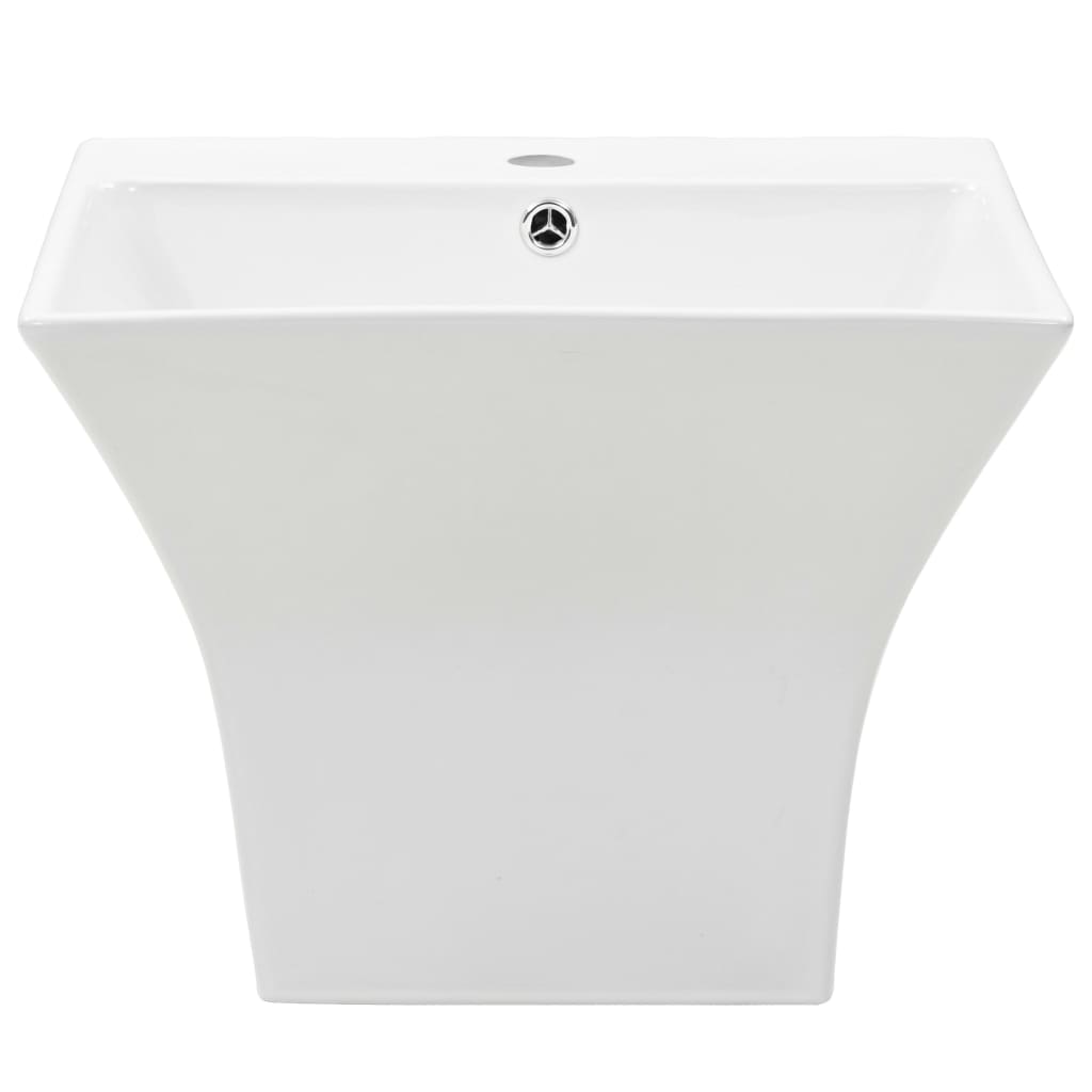 Lavabo a Parete in Ceramica Bianco 500x450x410 mm 143019