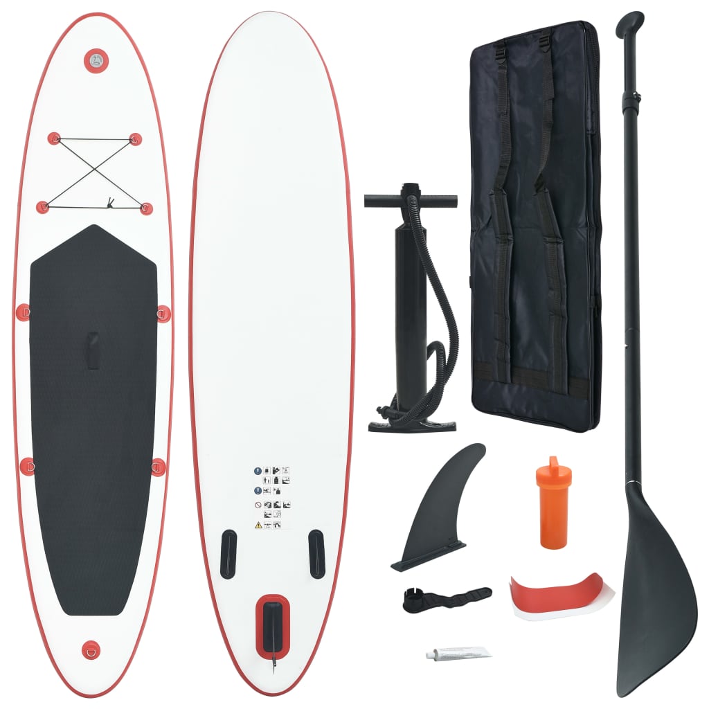 Set Tavola Gonfiabile da SUP Rosso e Bianco cod mxl 61867