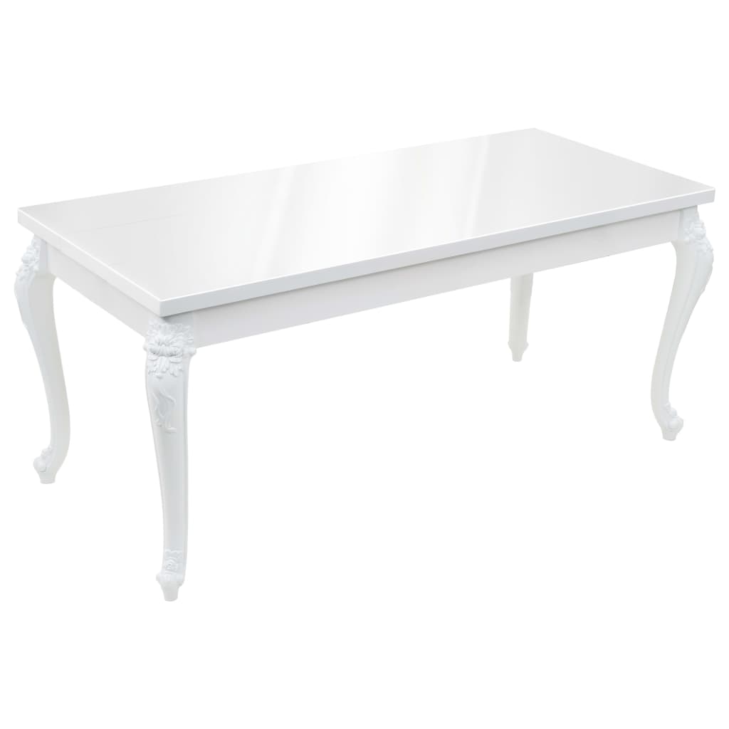 Tavolo da Pranzo 179x89x81 cm Bianco Lucido 246958