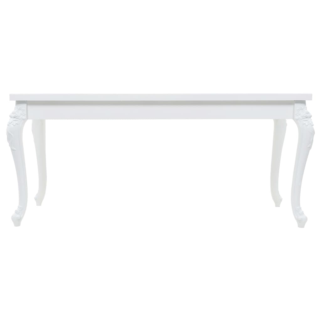 Tavolo da Pranzo 179x89x81 cm Bianco Lucido 246958