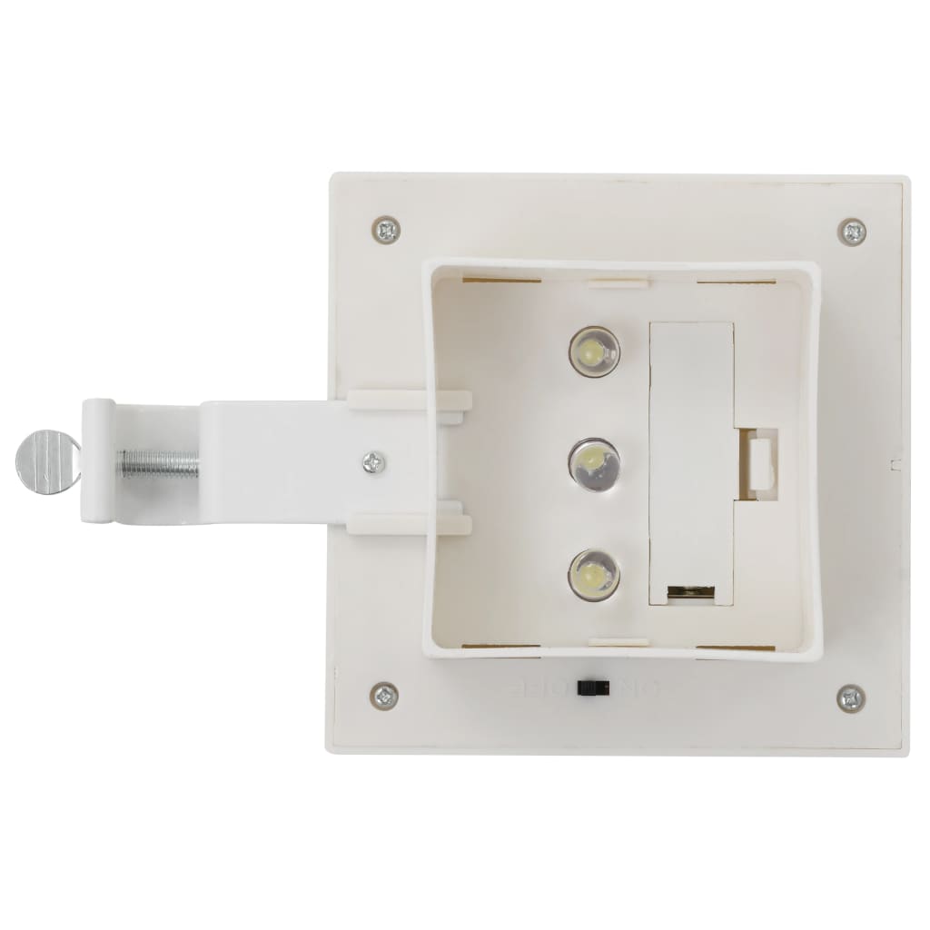 Lampade Solari da Esterni 6 pz a LED Quadrate 12 cm Bianco 44469