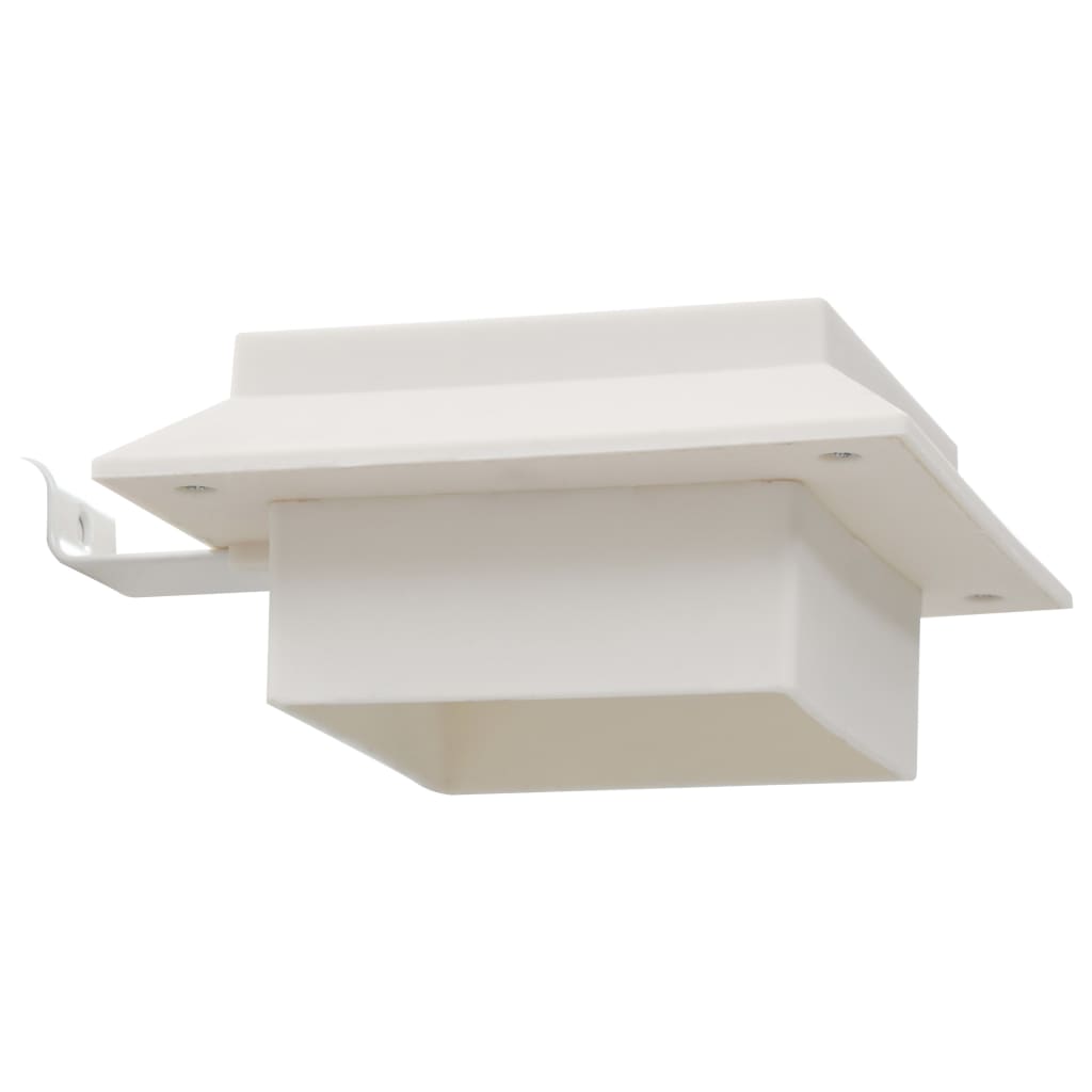 Lampade Solari da Esterni 6 pz a LED Quadrate 12 cm Bianco 44469