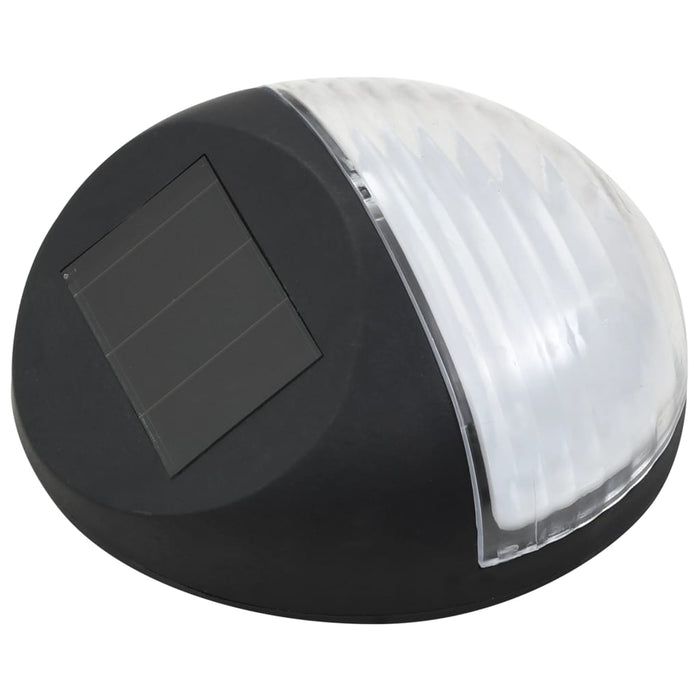 Lampade Solari da Parete da Esterni a LED 12 pz Rotonde Nere cod mxl 57885