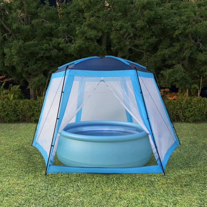 Tenda per Piscina in Tessuto 500x433x250 cm Blu