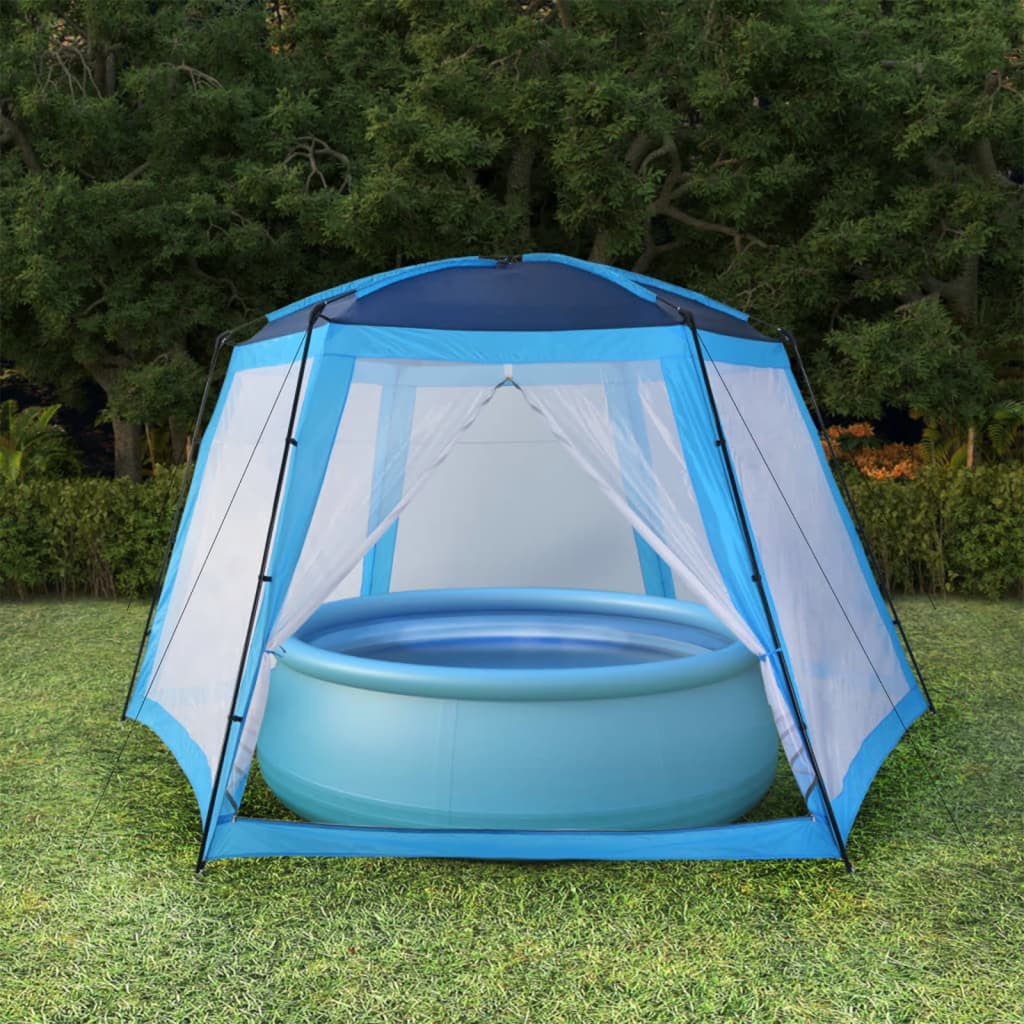 Tenda per Piscina in Tessuto 660x580x250 cm Blu cod mxl 49111