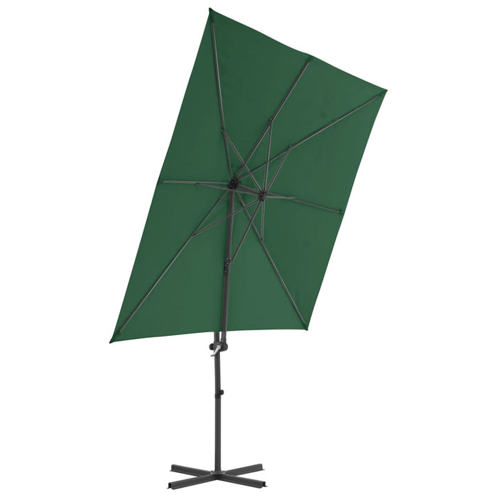 Ombrellone a Sbalzo con Palo in Acciaio 250x250 cm Verde cod mxl 20538