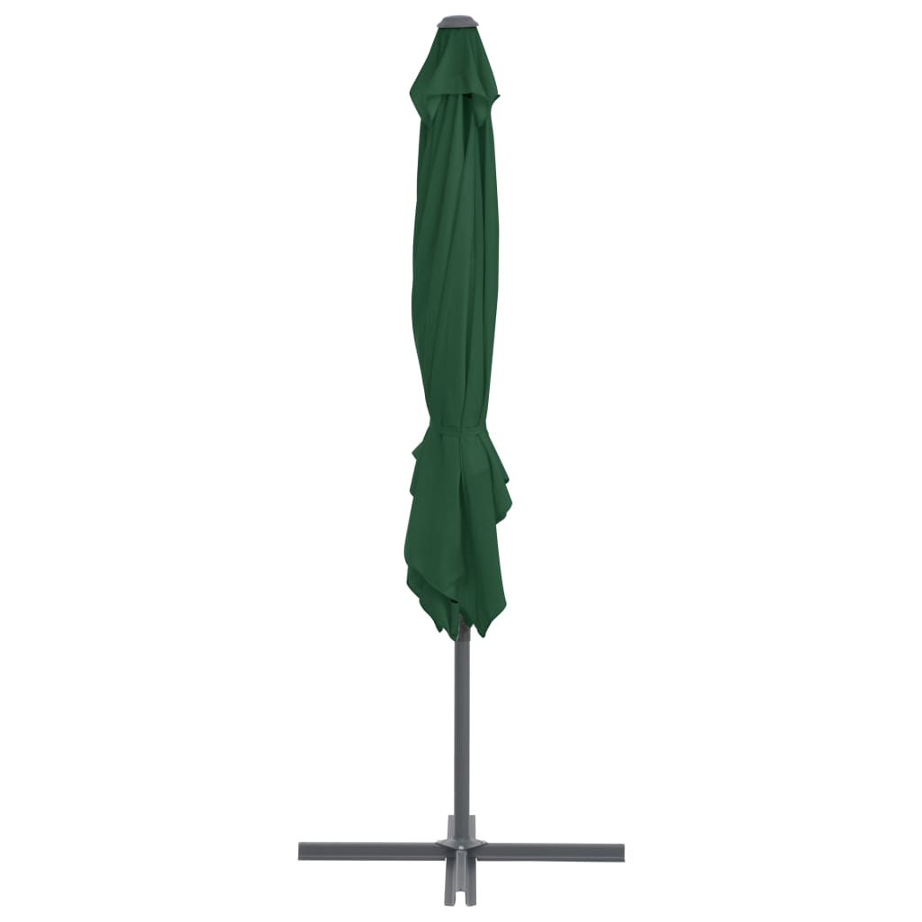 Ombrellone a Sbalzo con Palo in Acciaio 250x250 cm Verde cod mxl 20538