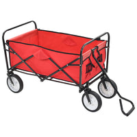 Carrello Pieghevole a Mano in Acciaio Rosso 143778