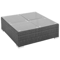 Set Divani da Giardino 7 pz con Cuscini in Polyrattan Nero 44599