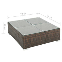 Set Divani da Giardino 6 pz con Cuscini in Polyrattan Marrone cod mxl 34621