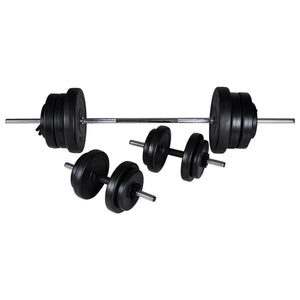 Panca Reclinabile con Rack Bilanciere e Set Manubri 60,5 kg 275361