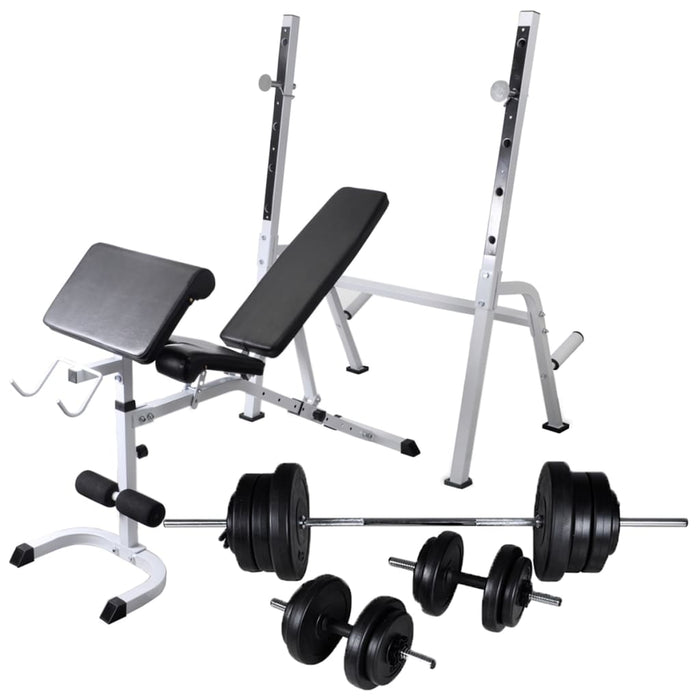 Panca Multifunzione con Rack Bilanciere e Set Manubri 60,5 kg 275362