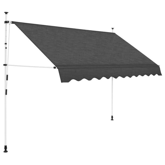 Tenda da Sole Retrattile Manuale 250 cm Antracite 143689