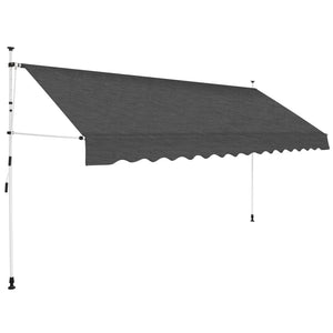 Tenda da Sole Retrattile Manuale 400 cm Antracite cod mxl 12106