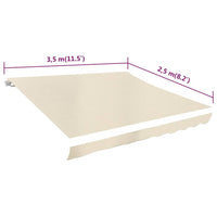 Tendone Parasole in Tela Crema 350x250 cm  cod mxl 13765