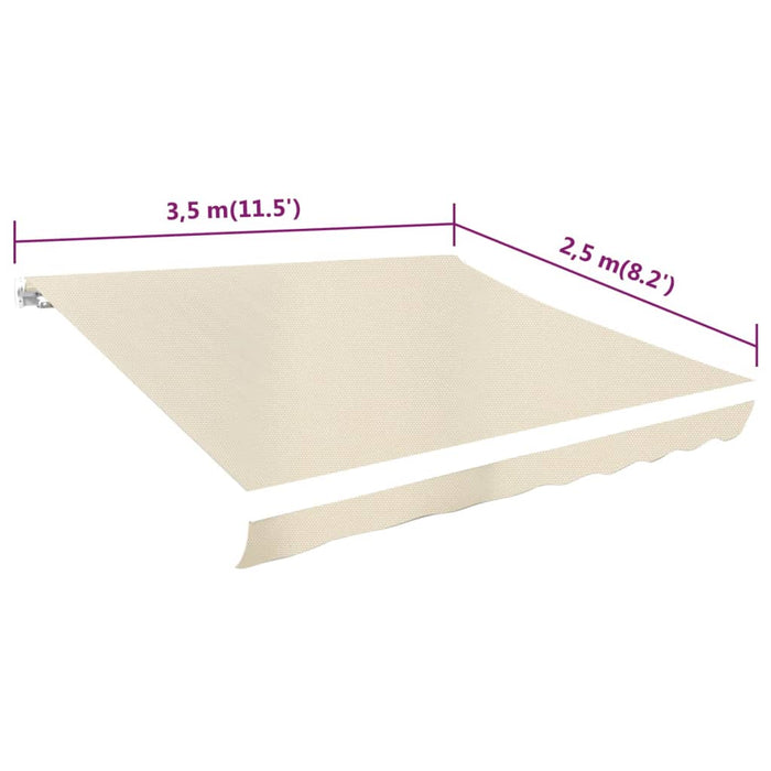 Tendone Parasole in Tela Crema 350x250 cm  cod mxl 13765