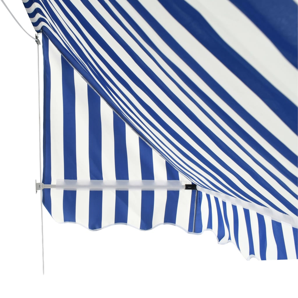 Tenda da Sole per Bistrò 350x120 cm Blu e Bianca cod mxl 23697