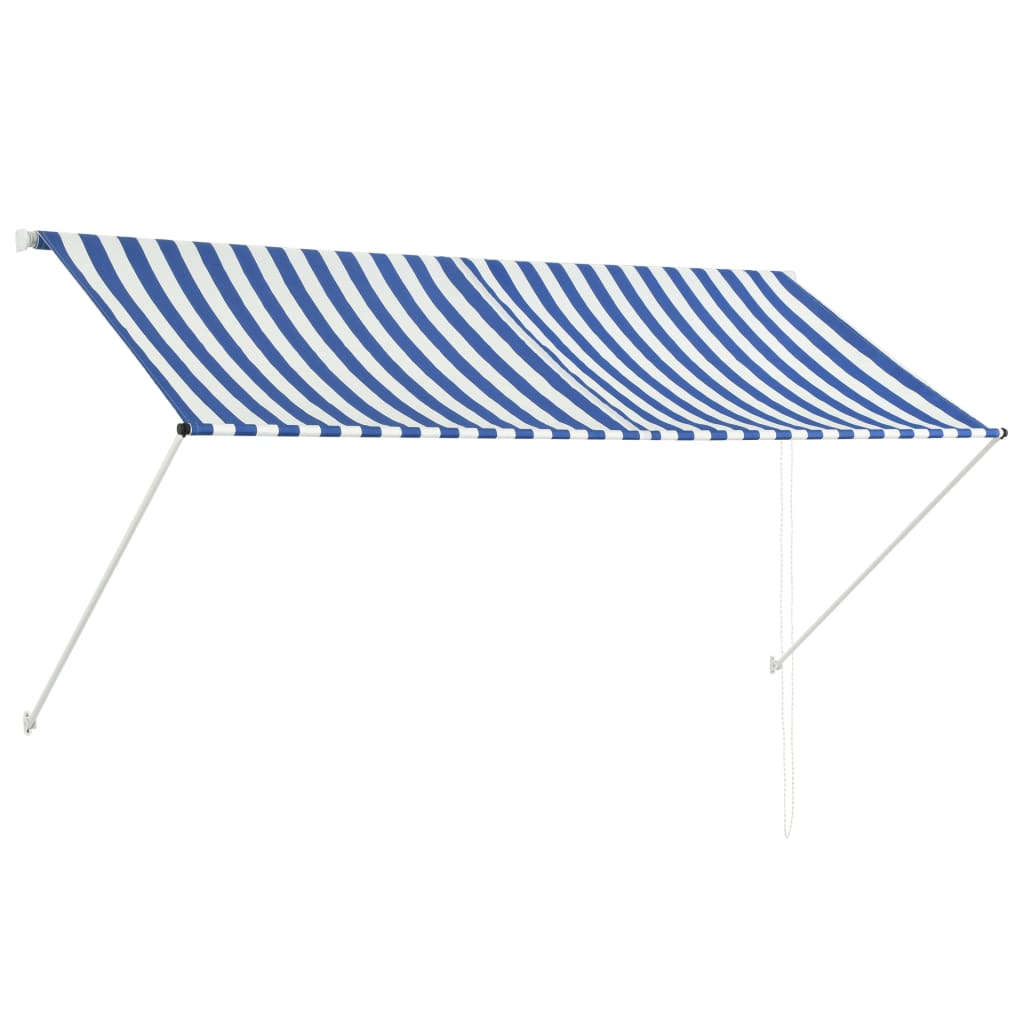 Tenda da Sole Retrattile 250x150 cm Blu e Bianco cod mxl 23459