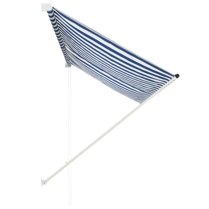 Tenda da Sole Retrattile 250x150 cm Blu e Bianco cod mxl 23459