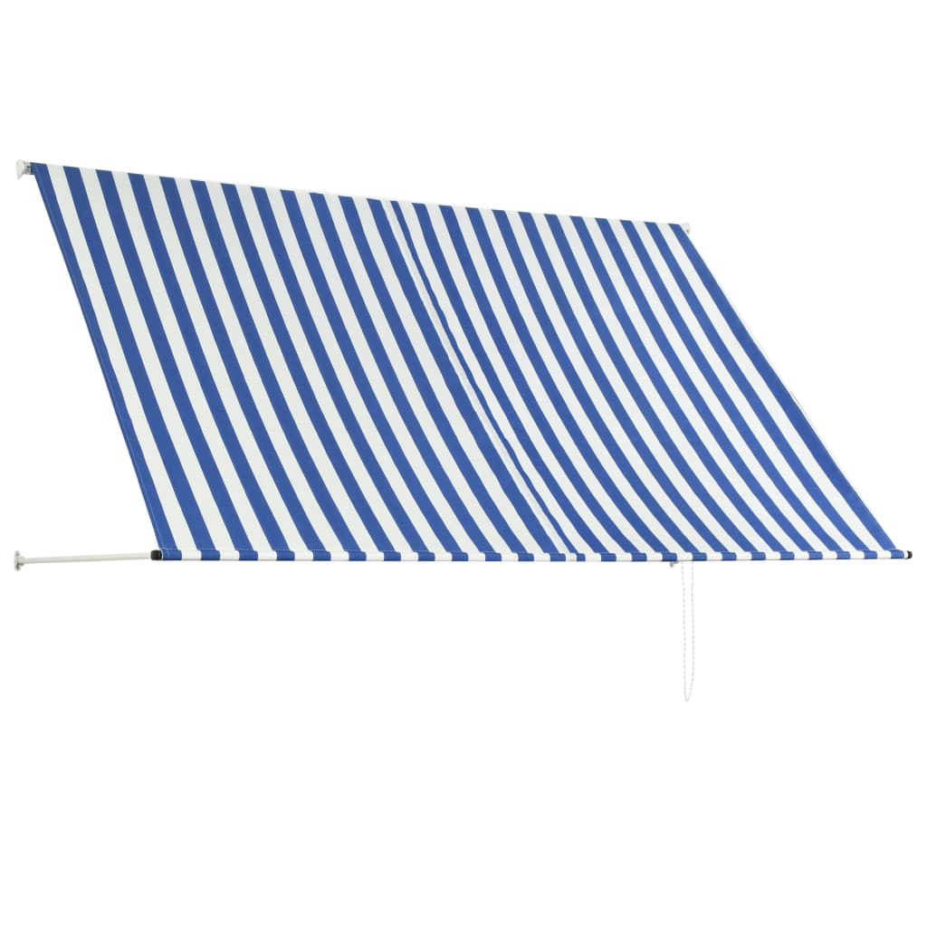 Tenda da Sole Retrattile 250x150 cm Blu e Bianco cod mxl 23459