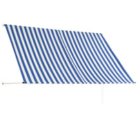 Tenda da Sole Retrattile 250x150 cm Blu e Bianco cod mxl 23459