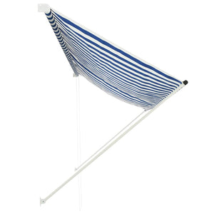 Tenda da Sole Retrattile 350x150 cm Blu e Bianco 143750