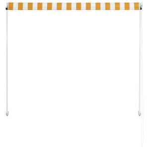 Tenda da Sole Retrattile 150x150 cm Giallo e Bianco 143752