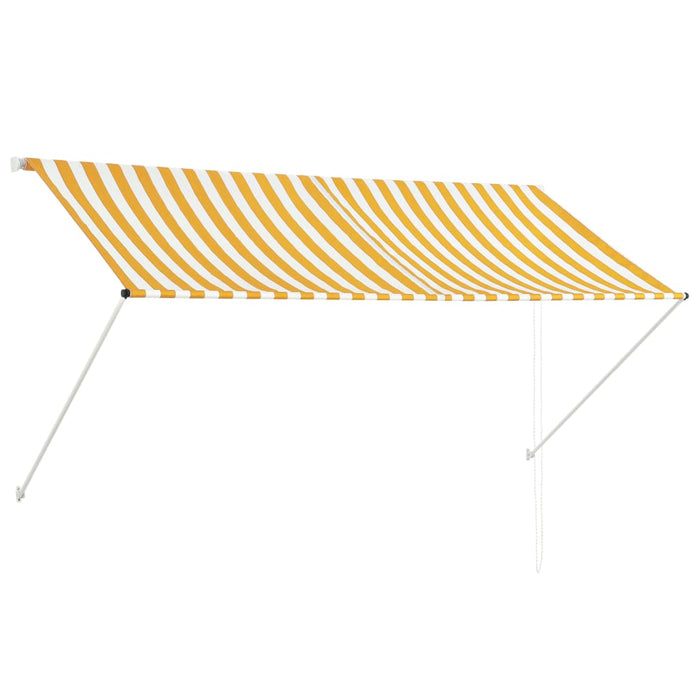 Tenda da Sole Retrattile 250x150 cm Giallo e Bianco