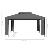 Gazebo Antracite 300x400 cm 44754