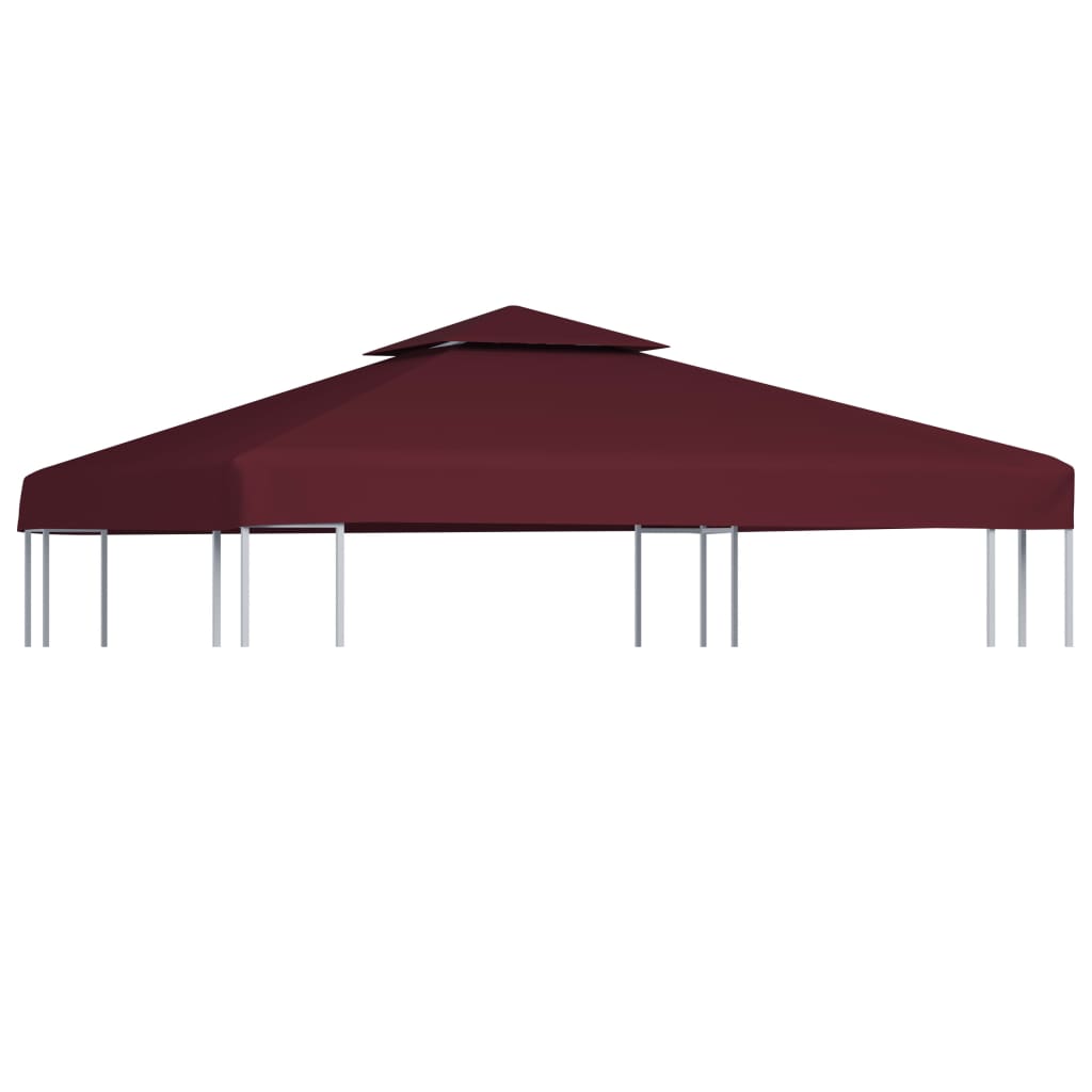 Copertura Superiore per Gazebo a 2 Strati 310g/m² 3x3m Bordeauxcod mxl 120876