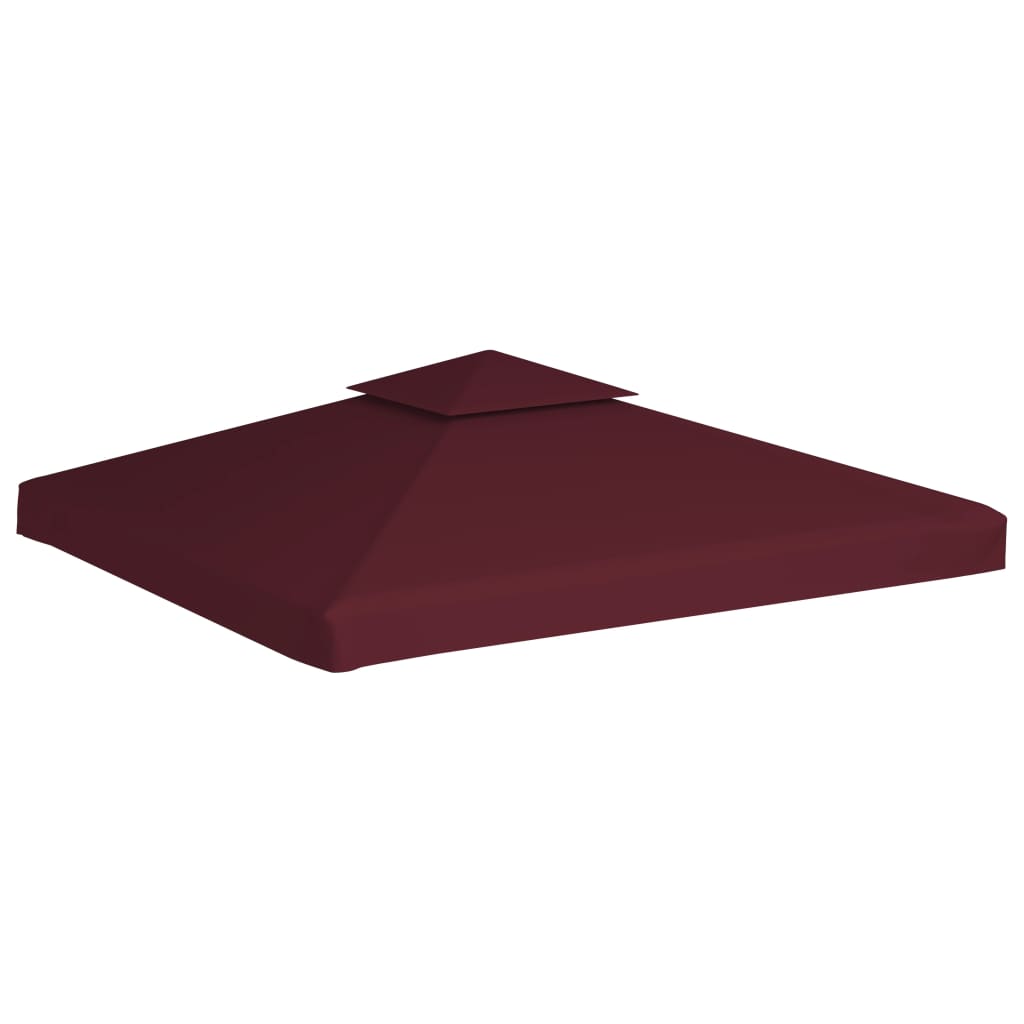 Copertura Superiore per Gazebo a 2 Strati 310g/m² 3x3m Bordeaux 44757