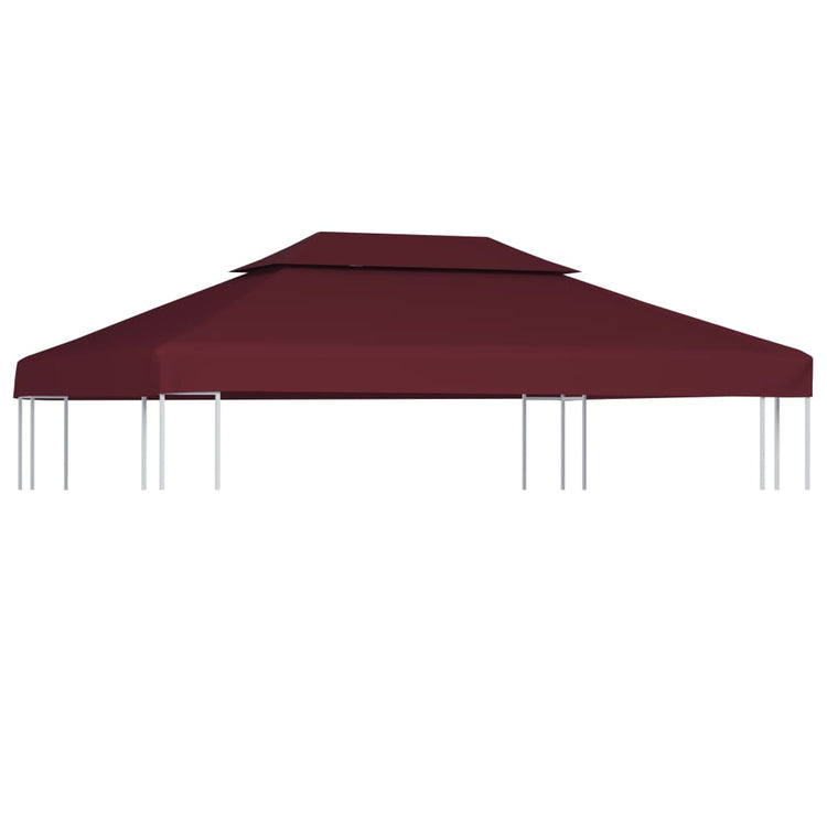 Copertura Superiore per Gazebo a 2 Strati 310g/m² 4x3m Bordeaux  cod mxl 78254