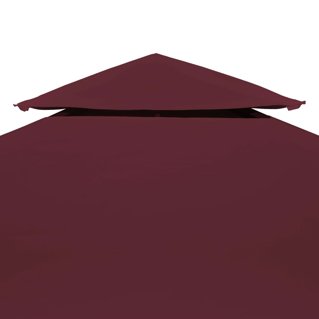 Copertura Superiore per Gazebo a 2 Strati 310g/m² 4x3m Bordeaux  cod mxl 78254