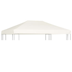 Copertura Superiore per Gazebo 310 g/m² 4x3 m Bianco Crema 44783