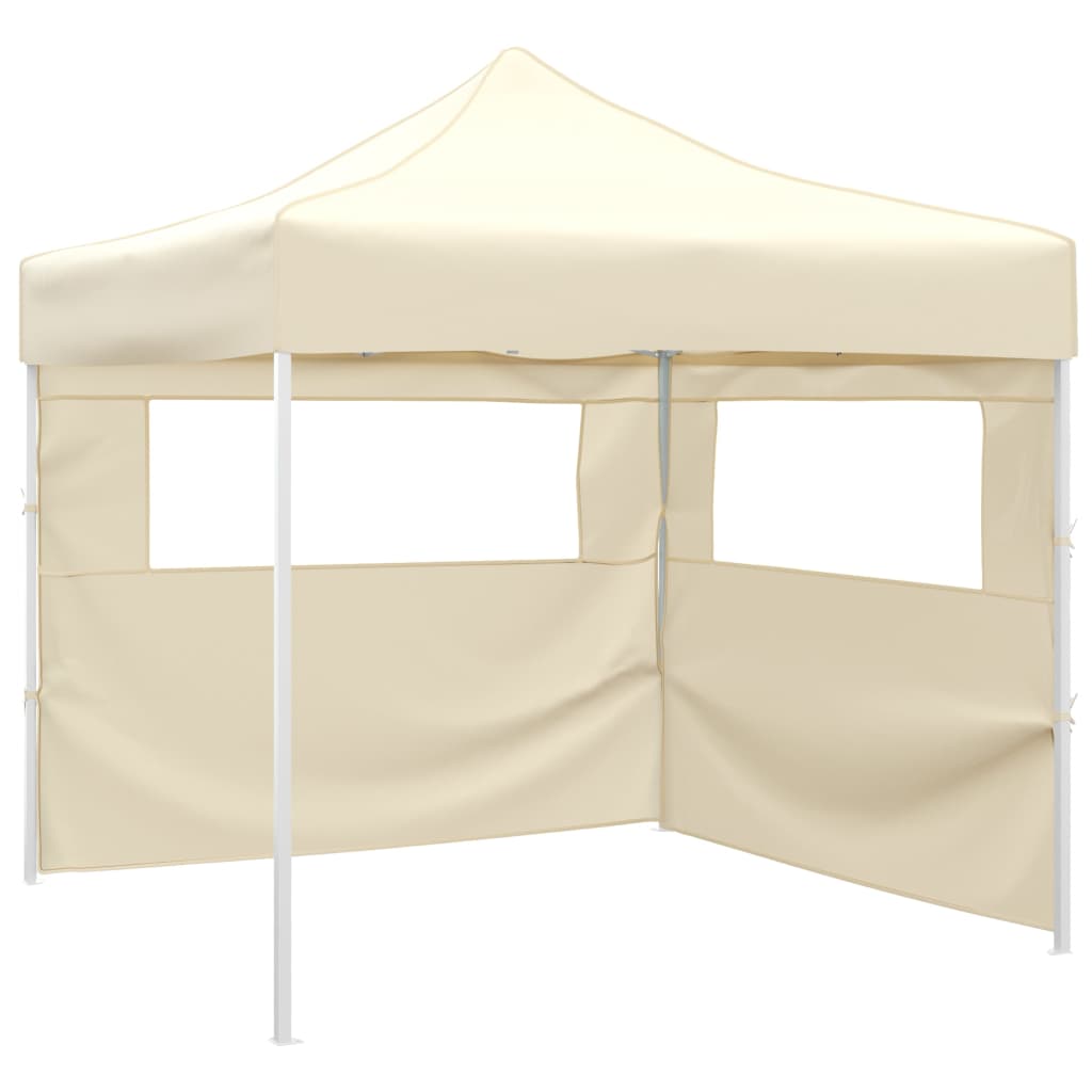 Tenda Pieghevole con 2 Pareti 3x3 m Crema 44960