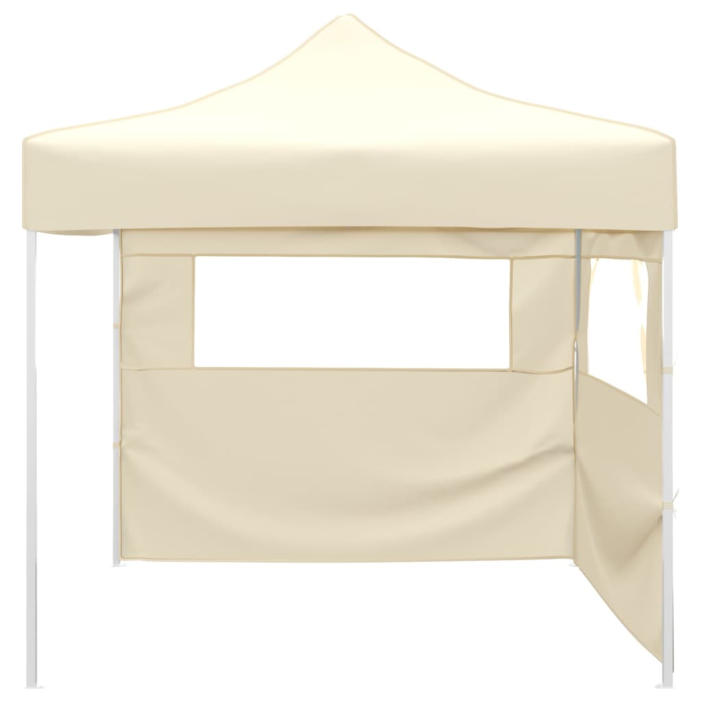 Tenda Pieghevole con 2 Pareti 3x3 m Crema 44960