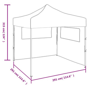 Tenda Pieghevole con 2 Pareti 3x3 m Blu 44961