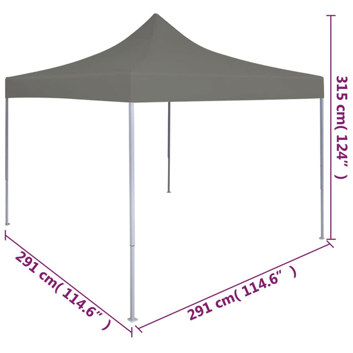 Tendone per Feste Pieghevole Pop-Up 3x3m Antracite cod mxl 66314